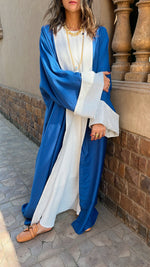 Blue Border Color Kimono