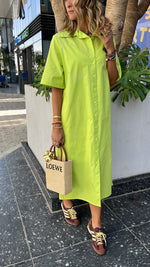 Lime T-shirt Shirt Dress