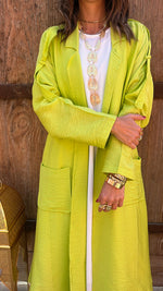 Lime Trench Detail Kimono