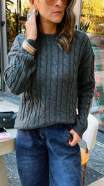 Grey Cableknit Pullover