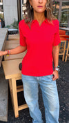 Red Signature Must Have Collard Knit Polo