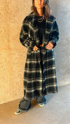 Flannel Checkered Longline Coat