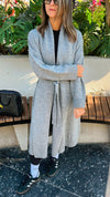 Grey Knitted Maxi Cardigan