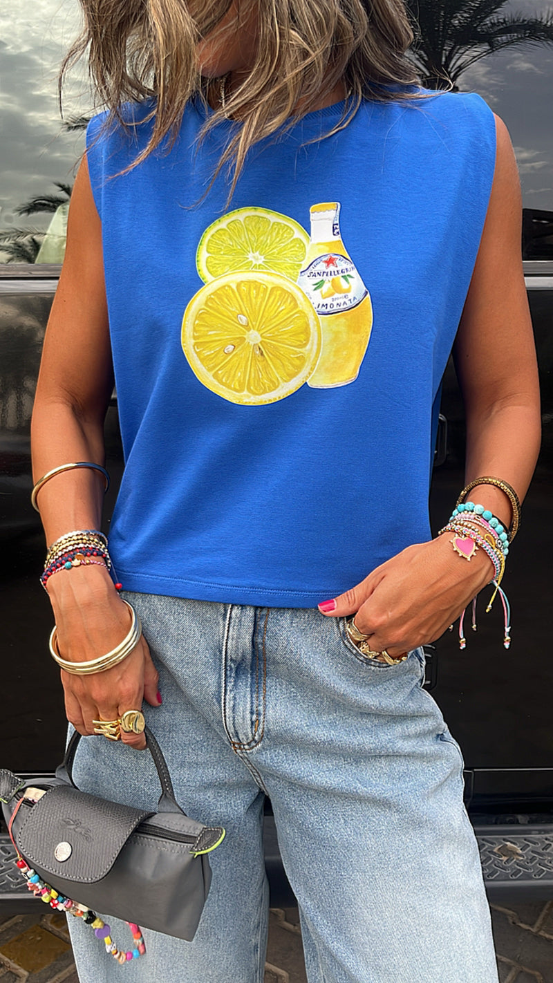 Limoncello Blue Muscle Tee