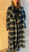 Flannel Checkered Longline Coat