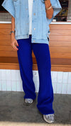 Blue Knit Pants