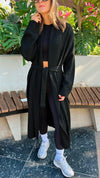 Black Knitted Maxi Cardigan