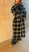 Flannel Checkered Longline Coat