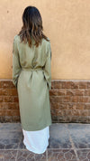 Olive Trench Detail Kimono