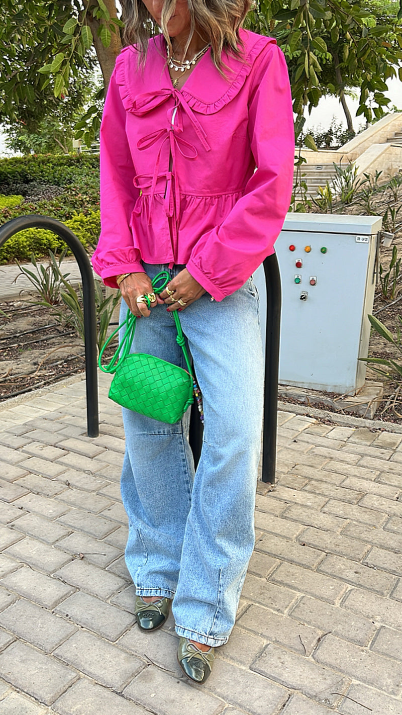 Fuchsia Cottage Bow Shirt