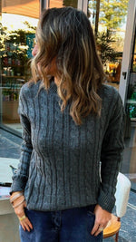 Grey Cableknit Pullover