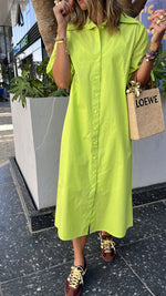 Lime T-shirt Shirt Dress