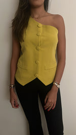 Yellow Business Girl One Shoulder Vest