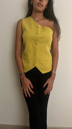 Yellow Business Girl One Shoulder Vest