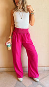 Fuchsia Elastic Boho pants