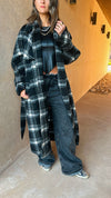 Flannel Checkered Longline Coat