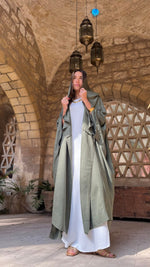 Olive Midnight Shawl Hooded Kaftan