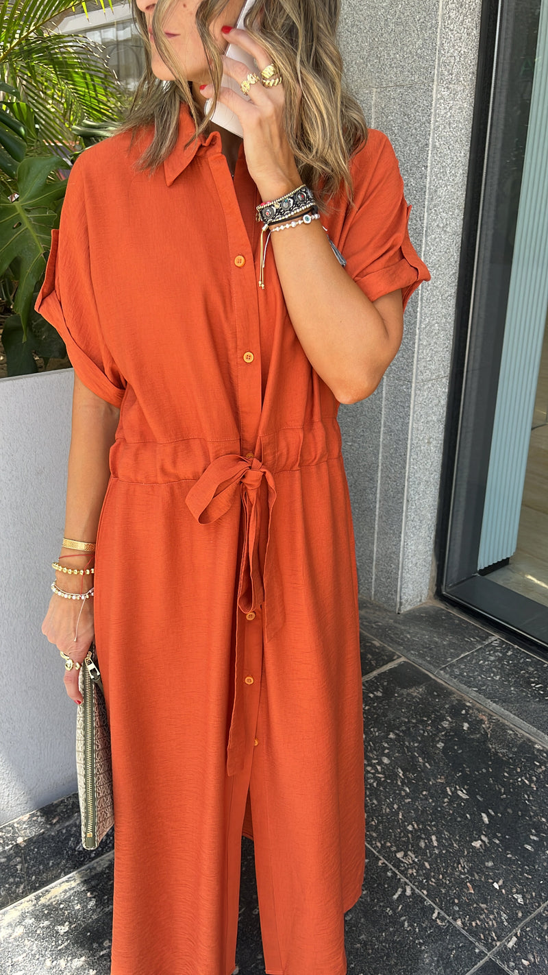 Rust Knot City Dress