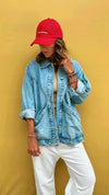 Light Exaggerated Double Pocket Denim Jacket