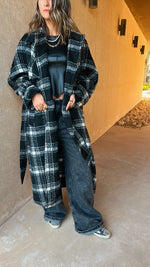 Flannel Checkered Longline Coat