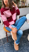 PREORDER Pink & Burgundy Checkmate Knit