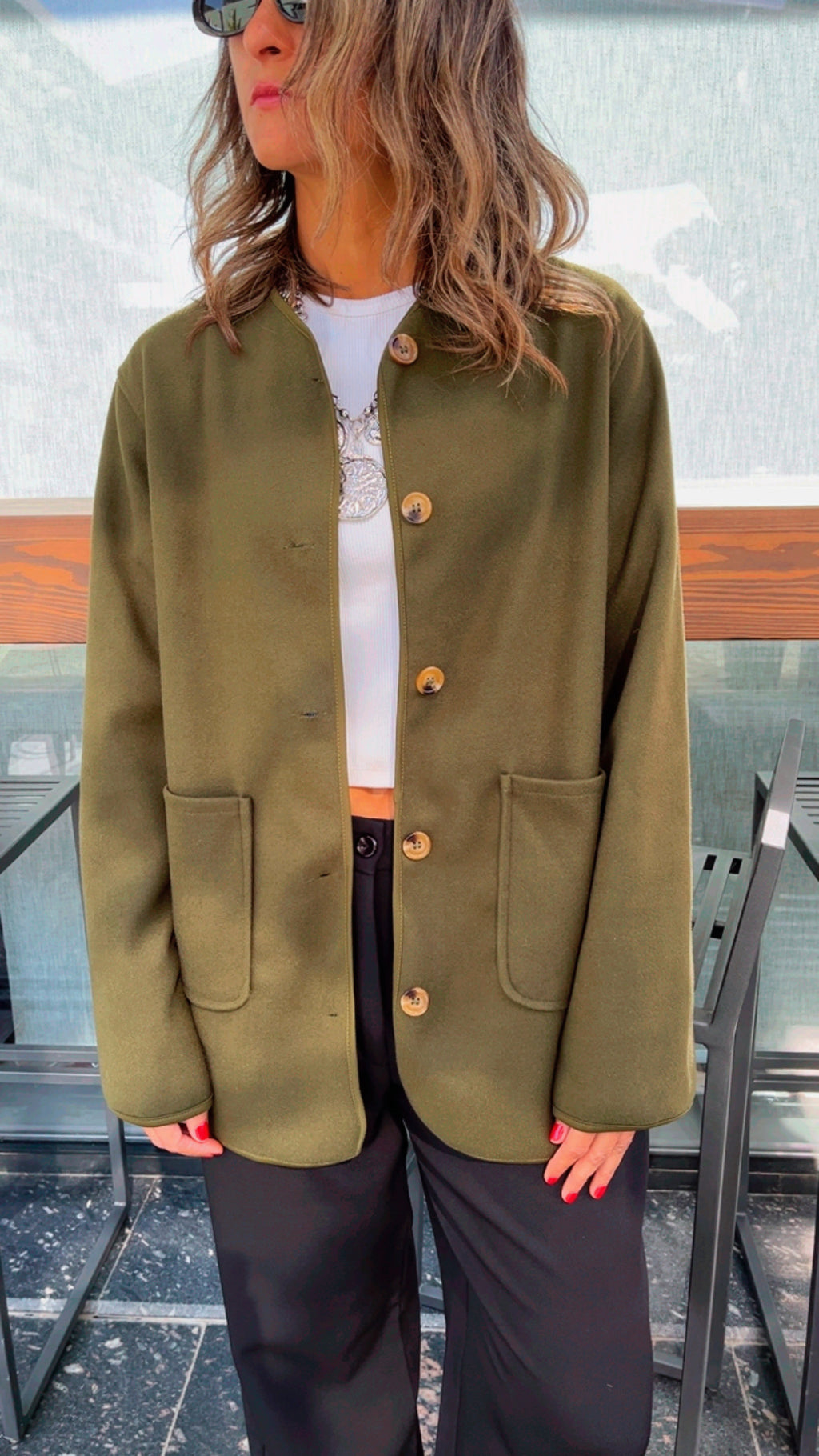 Olive Cozy Lightweight Jacket