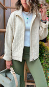 Beige Quilted Everyday Jacket