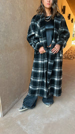 Flannel Checkered Longline Coat