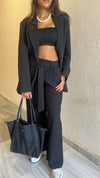 black Belted Pants