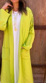 Lime Trench Detail Kimono