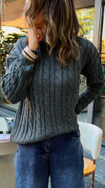 Grey Cableknit Pullover