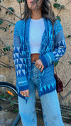 Blue All The Funk Knit Jacket