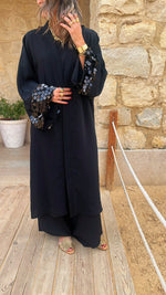 Black Fancy Embellished Kimono