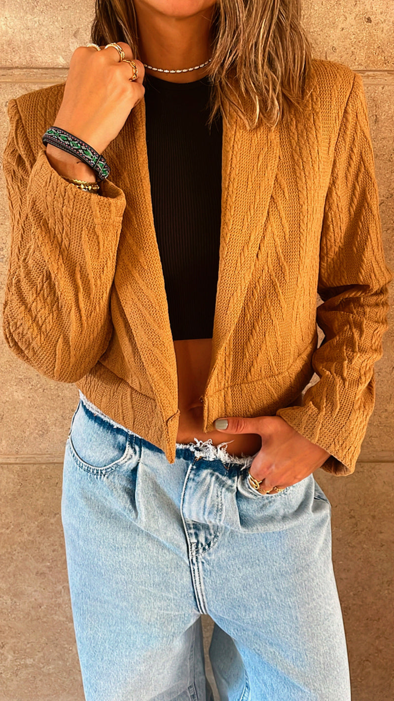 Brown Braided Jacket