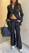 black Belted Pants