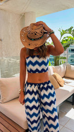 Blue Escape Crop Set