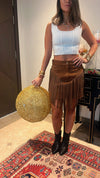 Camel Fringed Cowboy Skirt