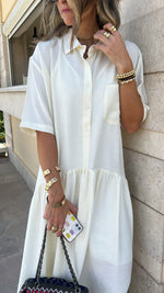 White Collared Maxi Dress