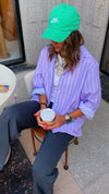 Matilda Purple Striped Button Up Shirt