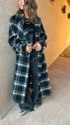 Flannel Checkered Longline Coat