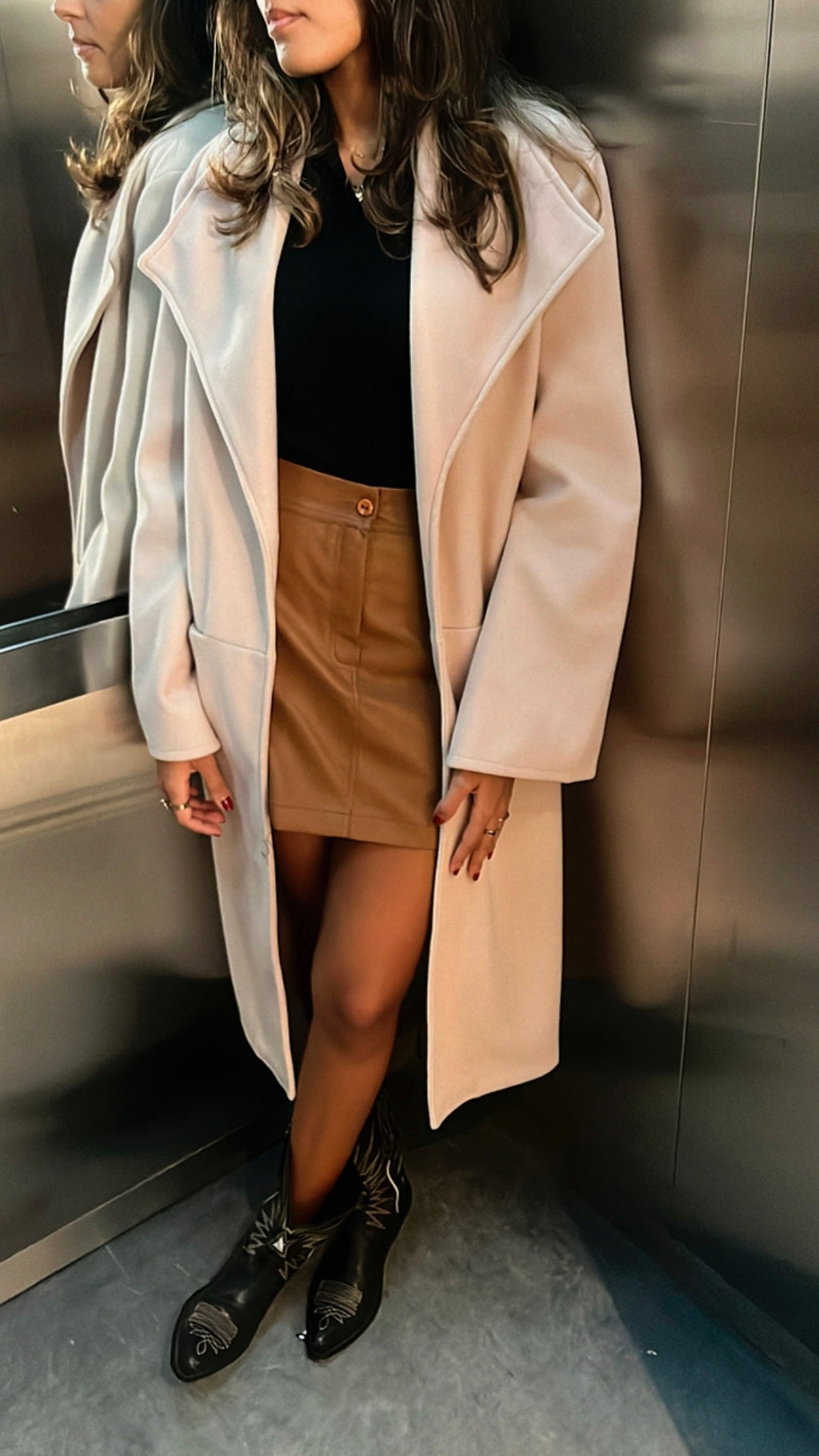 Beige Heavy Winter Coat