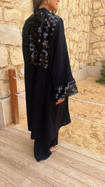 Black Fancy Embellished Kimono