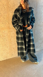 Flannel Checkered Longline Coat