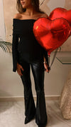 Black Be My Valentine Top