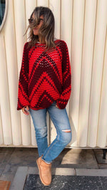 Red Premium Handmade Oversize Pullover