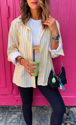 Matilda Yellow Striped Button Up Shirt