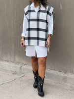 Checkered Preppy High Low Vest