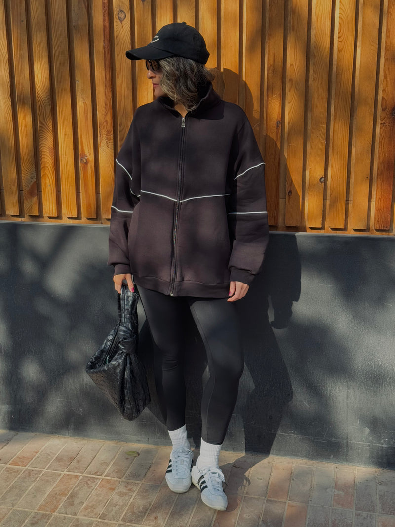 Black Retro Butter Soft Zip Up