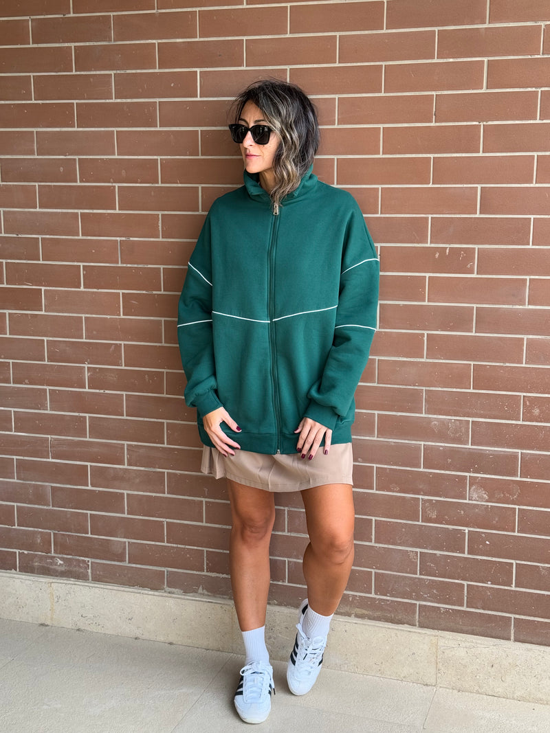 Green Retro Butter Soft Zip Up