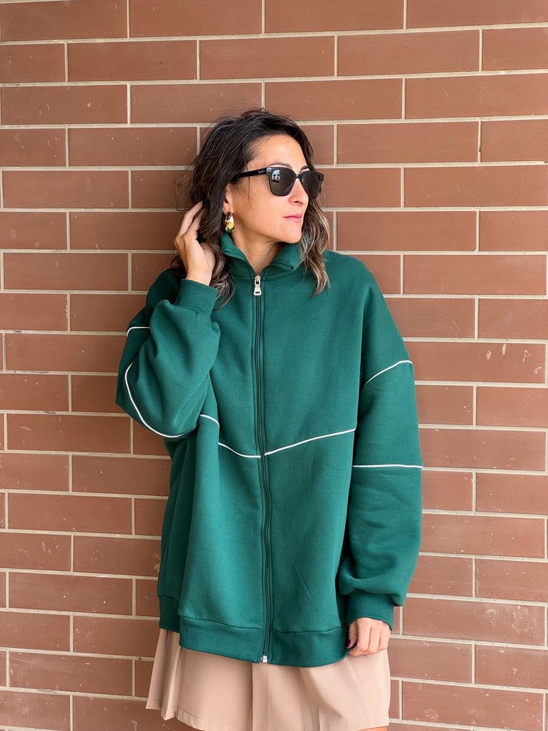 Green Retro Butter Soft Zip Up